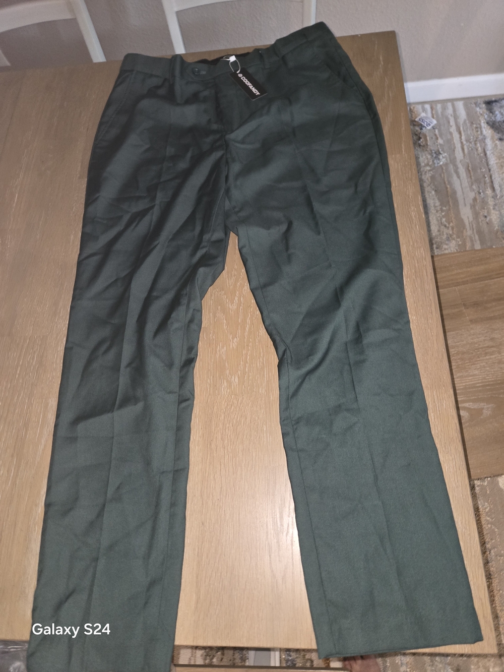 Men's Sz S Coofandy Dark Green Dress Pant New NWT
